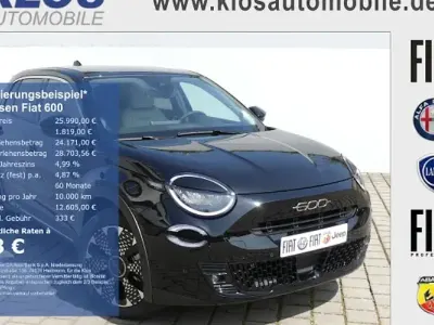 Ny Fiat 600 La Prima 110 HK (80 kW) 2025 Sort SUV