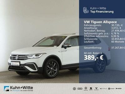 Gebraucht VW Tiguan Allspace Life 200 PS (147 kW) 2022 Pure white SUV