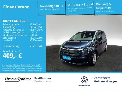 Gebraucht VW Multivan Life 245 PS (180 kW) 2025 Starlight blue metallic Van / Kleinbus