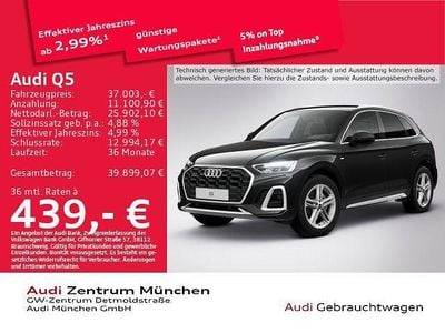 Mythosschwarz metallic Gebraucht 2022 Audi Q5 S-Line SUV | 37.003 € (Guter Preis)