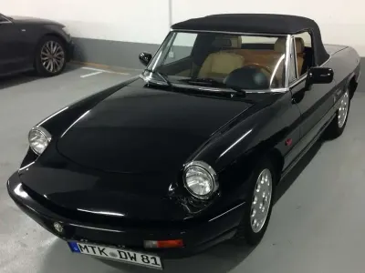 Gebraucht Alfa Romeo Spider 120 PS (88 kW) 1990 Schwarz Cabrio