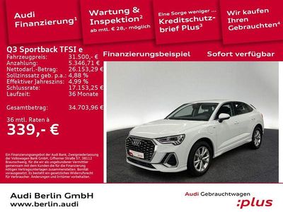 Gletscherweiß metallic Gebraucht 2022 Audi Q3 Sportback Ambiente SUV | 31.500 € (Superpreis)