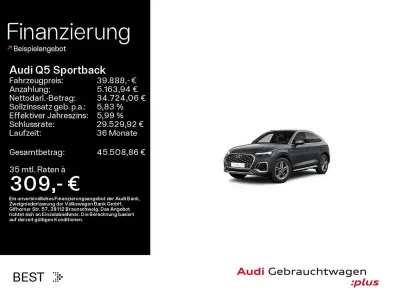 Gebraucht Audi Q5 Sportback S-Line 204 PS (150 kW) 2023 Daytonagrau perleffekt SUV