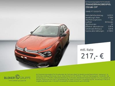 Usata Citroën C4 Shine 131 CV (96 kW) 2021 Arancione Berlina