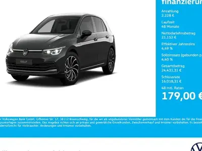 Brugt VW Golf VIII Style 131 HK (96 kW) 2024 Sort Sedan