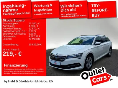 Gebraucht Skoda Superb Ambition 150 PS (110 kW) 2019 Weiß Kombi