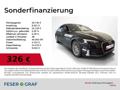 Gebraucht Audi A5 Sportback Sport 163 PS (119 kW) 2024 Schwarz Kleinwagen