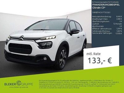 Gebraucht Citroën C3 Shine 82 PS (60 kW) 2022 Weiß Kleinwagen