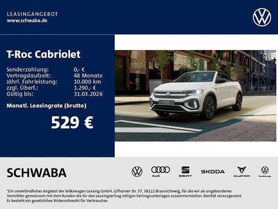 Neu VW T-Roc Cabriolet R-line 150 PS (110 kW) 2026 Weiß Cabrio