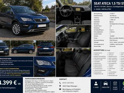Gebraucht Seat Ateca Style 150 PS (110 kW) 2017 Blau SUV