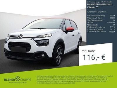 Gebraucht Citroën C3 Shine 82 PS (60 kW) 2022 Weiß Kleinwagen