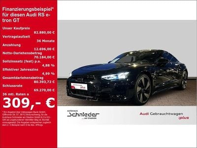 Schwarz Gebraucht 2022 Audi e-tron GT quattro Ambiente Limousine | 82.880 € (Teuer)