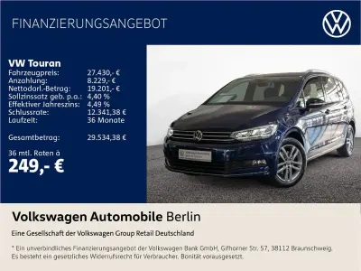 Gebraucht VW Touran Active 150 PS (110 kW) 2022 Atlantik blue metallic Van / Kleinbus