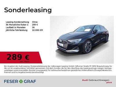 Mythosschwarz metallic Gebraucht 2024 Audi A3 Advanced Plus Limousine | 36.980 € (Guter Preis)