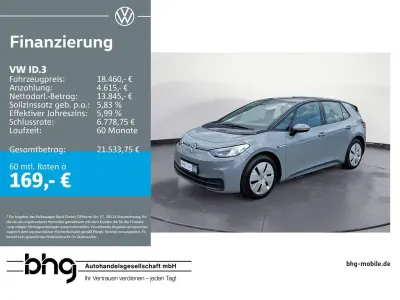 Gebraucht VW ID.3 Pro 107 kW (146 PS) 2022 Mondsteingrau/schwarz Kleinwagen