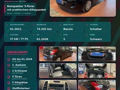Gebraucht Hyundai i20 Classic 77 PS (56 kW) 2011 Schwarz Kleinwagen