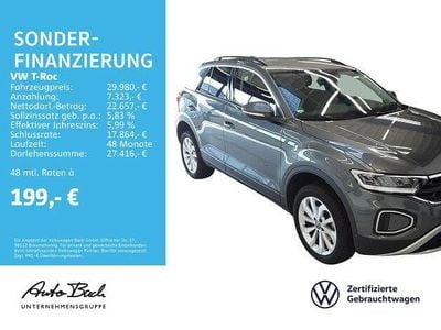 Gebraucht VW T-Roc Life 150 PS (110 kW) 2024 Grau (indiumgrau metallic) SUV