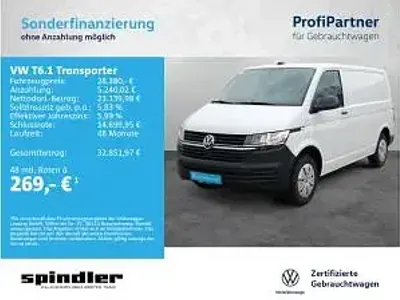 Gebraucht VW T6.1 150 PS (110 kW) 2021 Weiß (candyweiß) Van