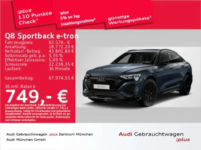 Gebraucht Audi Q8 e-tron S-Line 300 kW (408 PS) 2024 Plasmablau metallic SUV