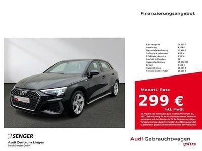 Mythosschwarz Gebraucht 2022 Audi A3 S-Line Limousine | 29.990 € (Teuer)