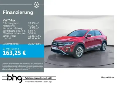Brugt VW T-Roc Style 110 HK (80 kW) 2023 Rød SUV