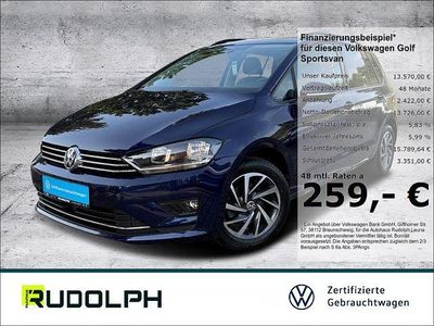 Blau Gebraucht 2017 VW Golf Sportsvan Sound Van / Kleinbus | 13.570 € (Fairer Preis)