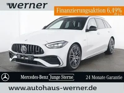 Gebraucht Mercedes C43 AMG Premium Plus 408 PS (300 kW) 2023 Manufaktur opalithweiß bright Kombi