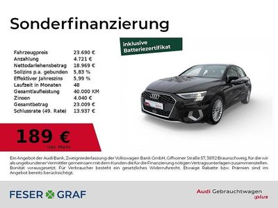 Brillantschwarz Gebraucht 2022 Audi A3 Advanced Limousine | 23.690 € (Fairer Preis)
