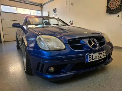 Gebraucht Mercedes SLK230 AMG 193 PS (141 kW) 1997 Blau Cabrio