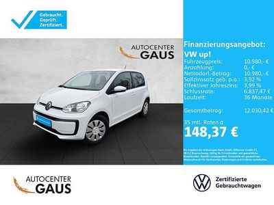 Weiß Gebraucht 2021 VW up! move up! Kleinwagen | 10.980 € (Fairer Preis)