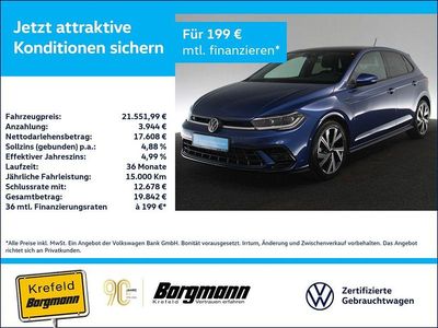 Second-hand VW Polo R-line 110 CP (80 kW) 2023 Albastru Hatchback