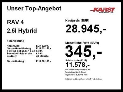 Gebraucht Toyota RAV4 Hybrid Club 222 PS (163 kW) 2019 Silber SUV