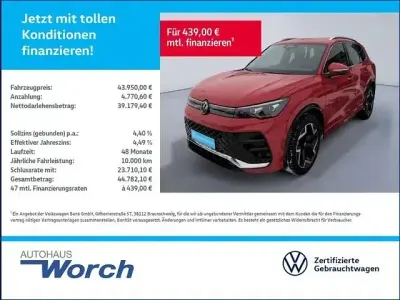 Second-hand VW Tiguan R-line 150 CP (110 kW) 2025 Roșu SUV