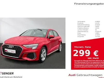 Brugt Audi A3 S-Line 150 HK (110 kW) 2023 Rød Sedan
