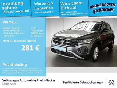 Gebraucht VW T-Roc Life 150 PS (110 kW) 2025 Indiumgrau metallic SUV