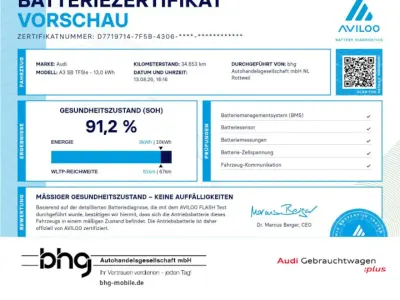 Gebraucht Audi A3 Sportback e-tron S-Line 245 PS (180 kW) 2022 Individuallackierungen audi exclusive Kleinwagen