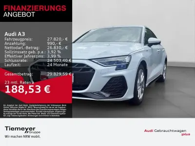 Gebraucht Audi A3 S-Line 116 PS (85 kW) 2025 Gletscherweiß metallic Limousine