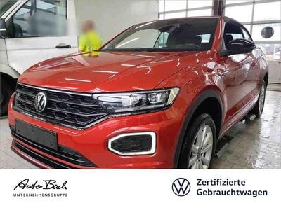 Gebraucht VW T-Roc Cabriolet R-line 150 PS (110 kW) 2022 Kings red metallic/schwarz Cabrio