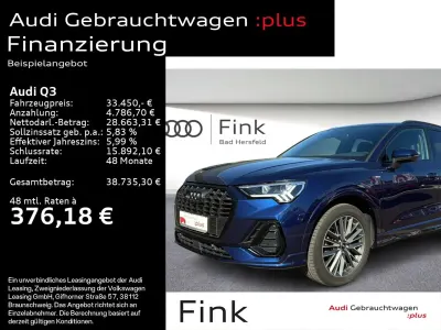 Gebraucht Audi Q3 S-Line 190 PS (139 kW) 2022 Navarrablau metallic SUV