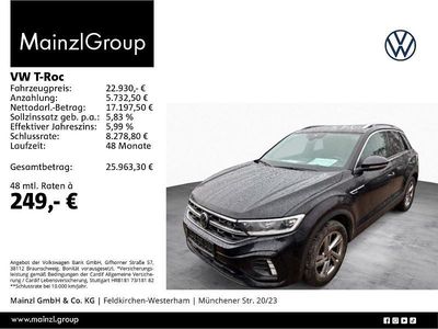 Gebraucht VW T-Roc R-line 110 PS (80 kW) 2023 Schwarz SUV