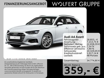 Gletscherweiß metallic Gebraucht 2023 Audi A4 Advanced Plus Kombi | 28.855 € (Guter Preis)