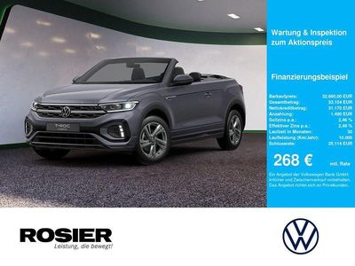 Gebraucht VW T-Roc Cabriolet R-line 150 PS (110 kW) 2025 Grau / rauchgrau (metallic) Cabrio