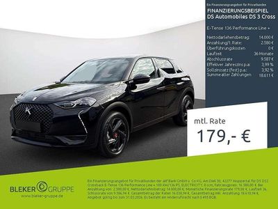 Begagnad DS Automobiles DS3 Crossback E-Tense Performance Line Plus 100 kW (136 HK) 2022 Svart SUV