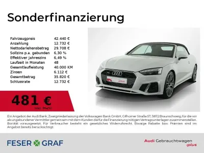 Używany Audi A5 Cabriolet S-Line 204 KM (150 kW) 2023 Biały Kabriolet