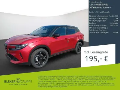 Neu Alfa Romeo Junior Edizione Speciale 145 PS (106 kW) 2026 Rosso brera / schwarz SUV