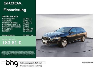 Second-hand Skoda Superb Essence 150 CP (110 kW) 2025 Negru Break