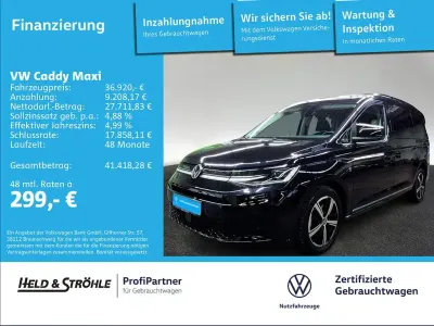 Brugt VW Caddy Maxi Dark Label 122 HK (89 kW) 2024 Sort MPV