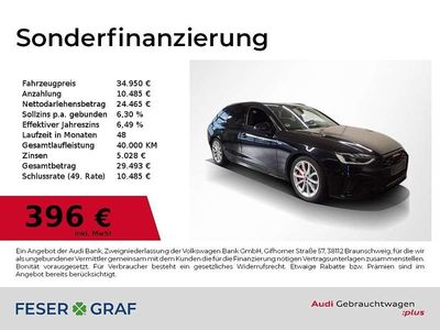 Mythosschwarz metallic Gebraucht 2023 Audi A4 S-Line Kombi | 34.950 € (Teuer)