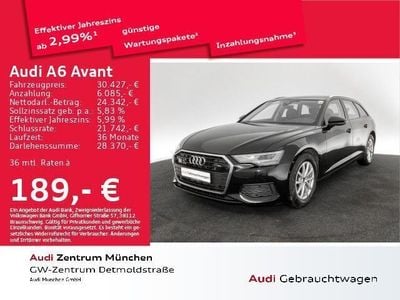 Brillantschwarz Gebraucht 2022 Audi A6 Ambiente Kombi | 32.735 € (Guter Preis)