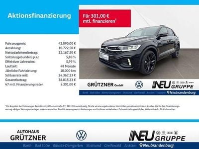 Gebraucht VW T-Roc R-line 150 PS (110 kW) 2025 Schwarz SUV